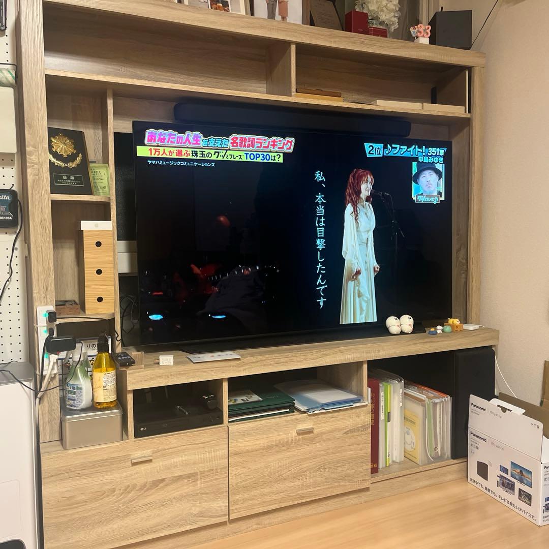 ★送料のみ★【2/10まで】テレビ台 幅165cm高さ164cmリビング壁面収納
