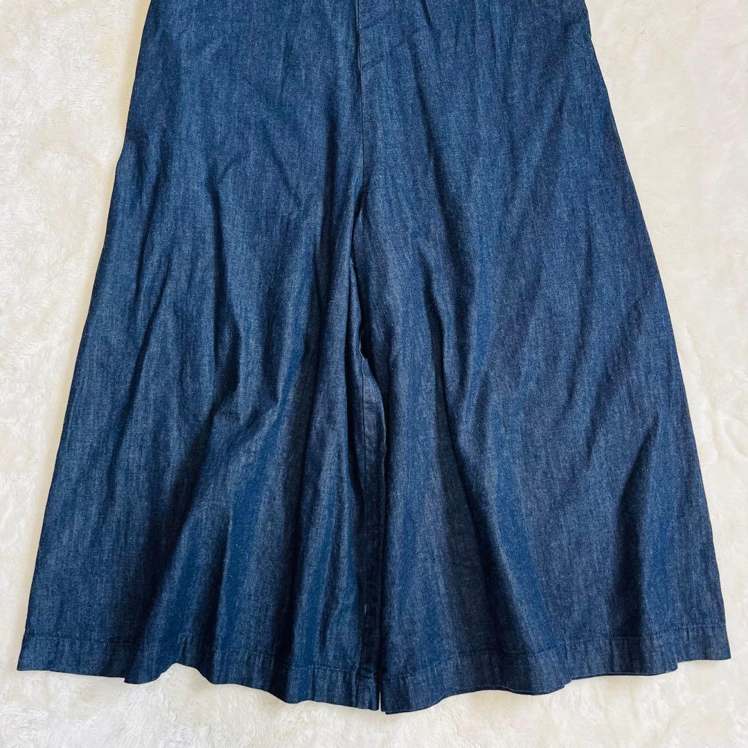 【美品✨】パラスパレス　オールインワン ダンガリー　インディゴ　デニム　F