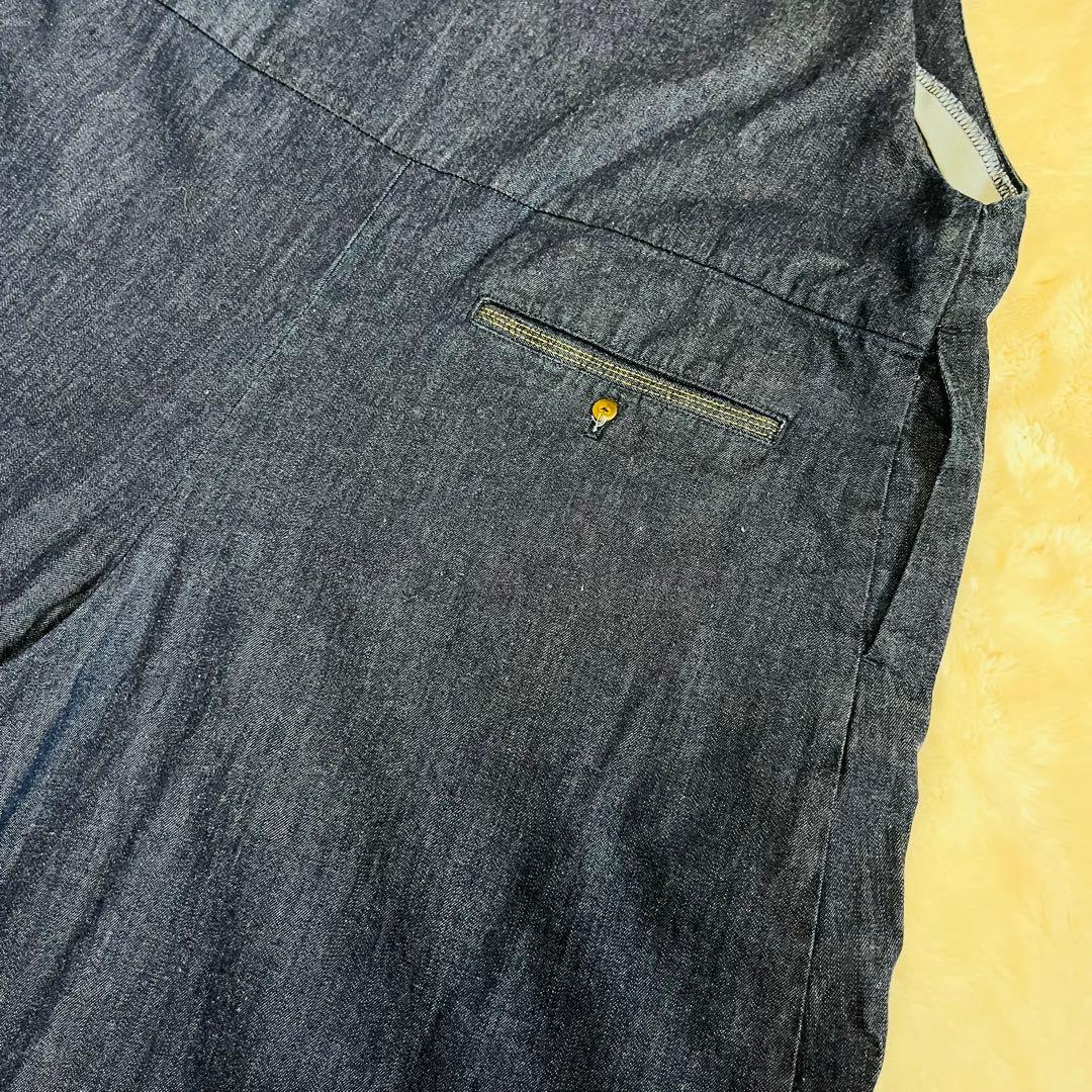 【美品✨】パラスパレス　オールインワン ダンガリー　インディゴ　デニム　F