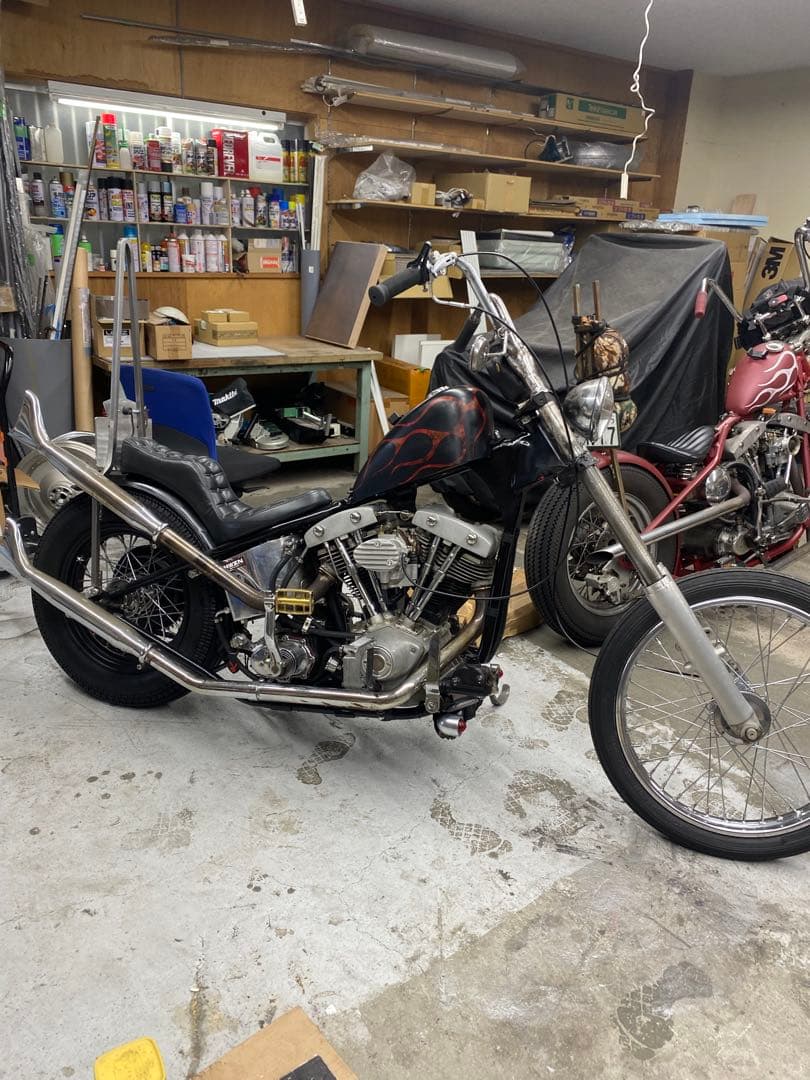 ハーレー　ショベル　フロントフォーク　ロングフォーク