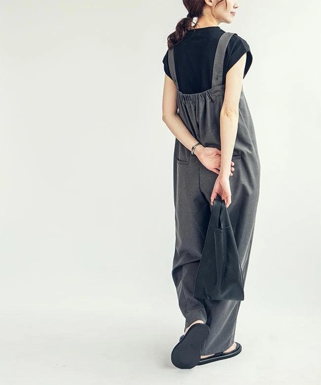 SOLAMONAT LARME ソラモナラーム サロペットパンツチャコール 38