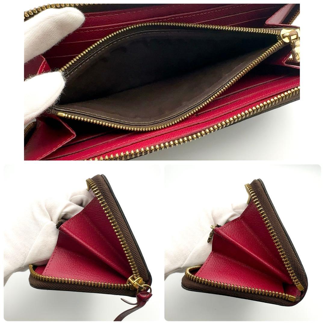 【使用感少】ルイヴィトン ポルトフォイユ クレマンス モノグラム フューシャ