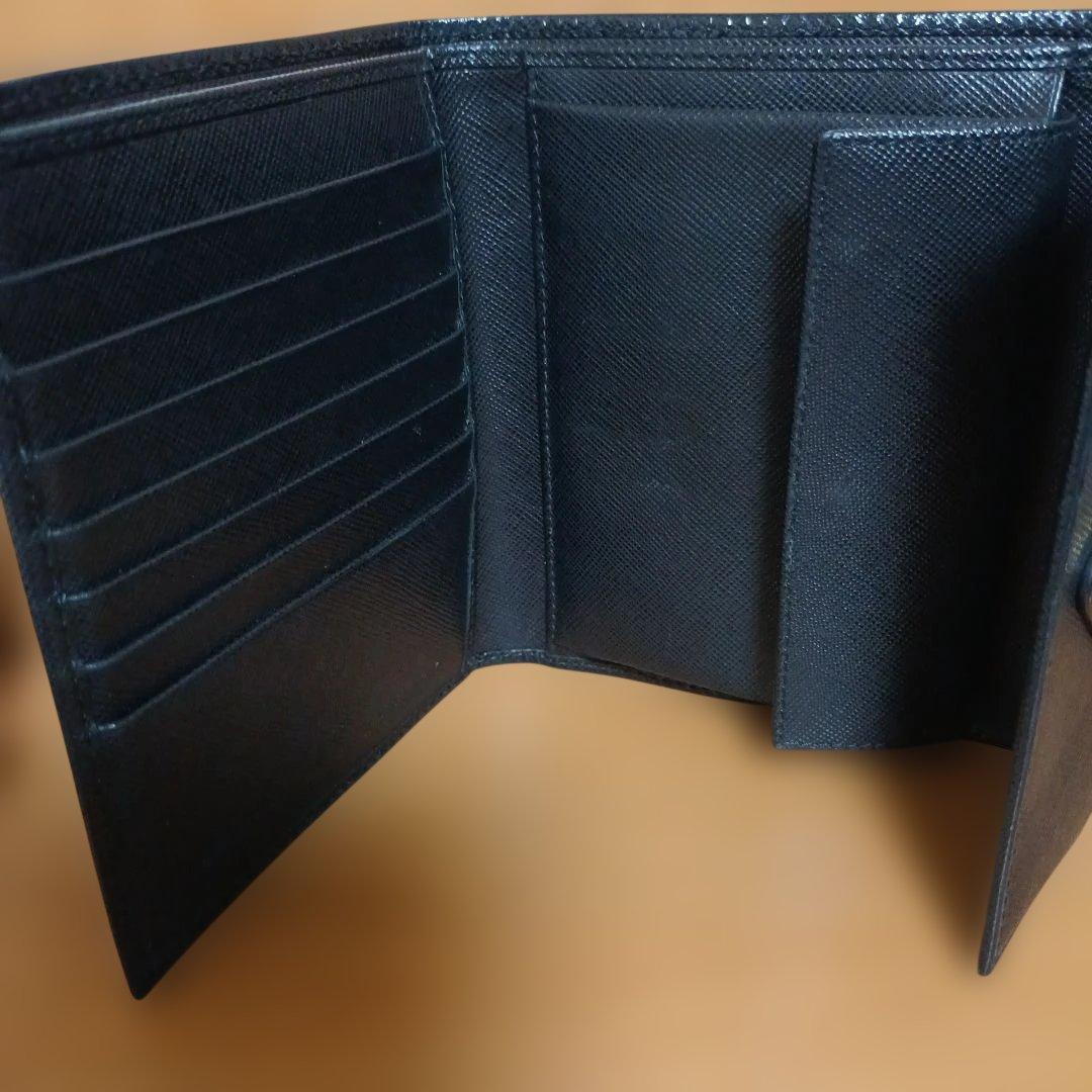 PRADA サフィアーノ ORO 三つ折り財布 NERO