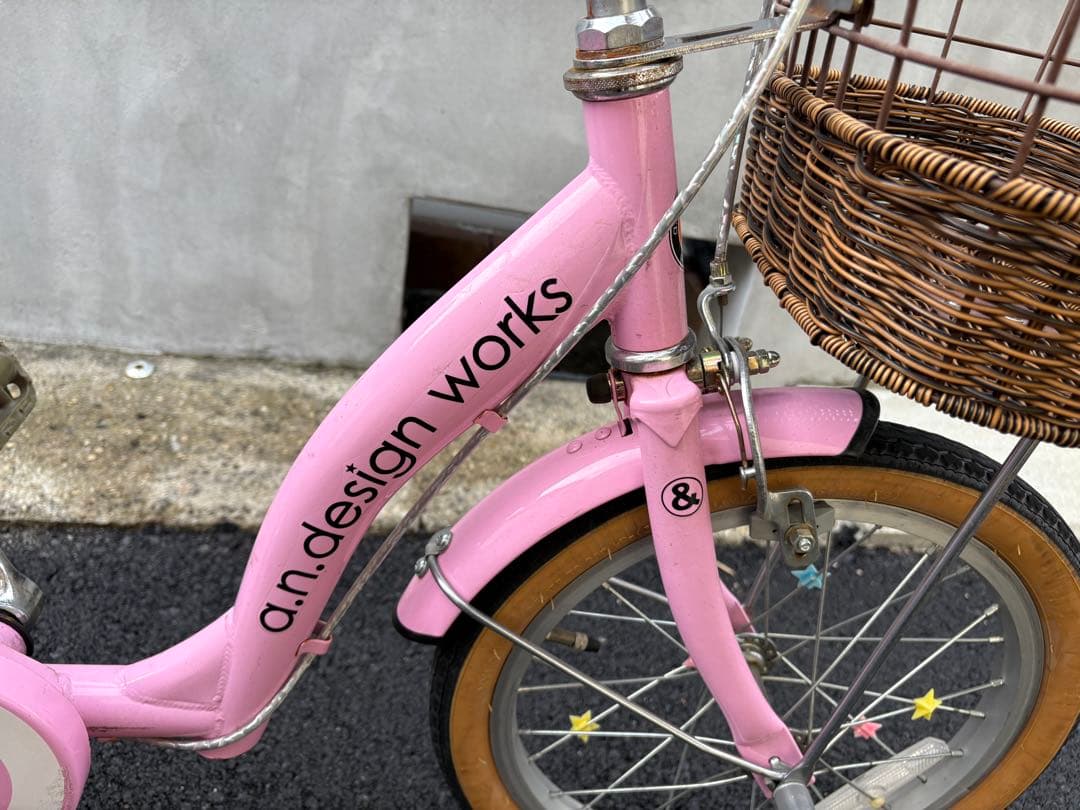 a.n.design works 子供用自転車 16インチ ピンク