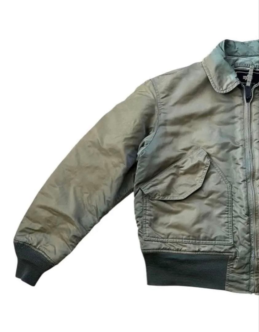 vintage ALPHA CWU45Pアルファ フライトジャケット Mオリーブ