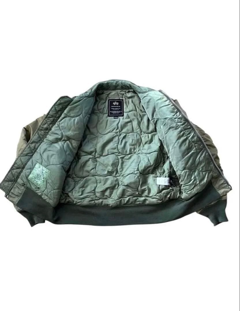 vintage ALPHA CWU45Pアルファ フライトジャケット Mオリーブ