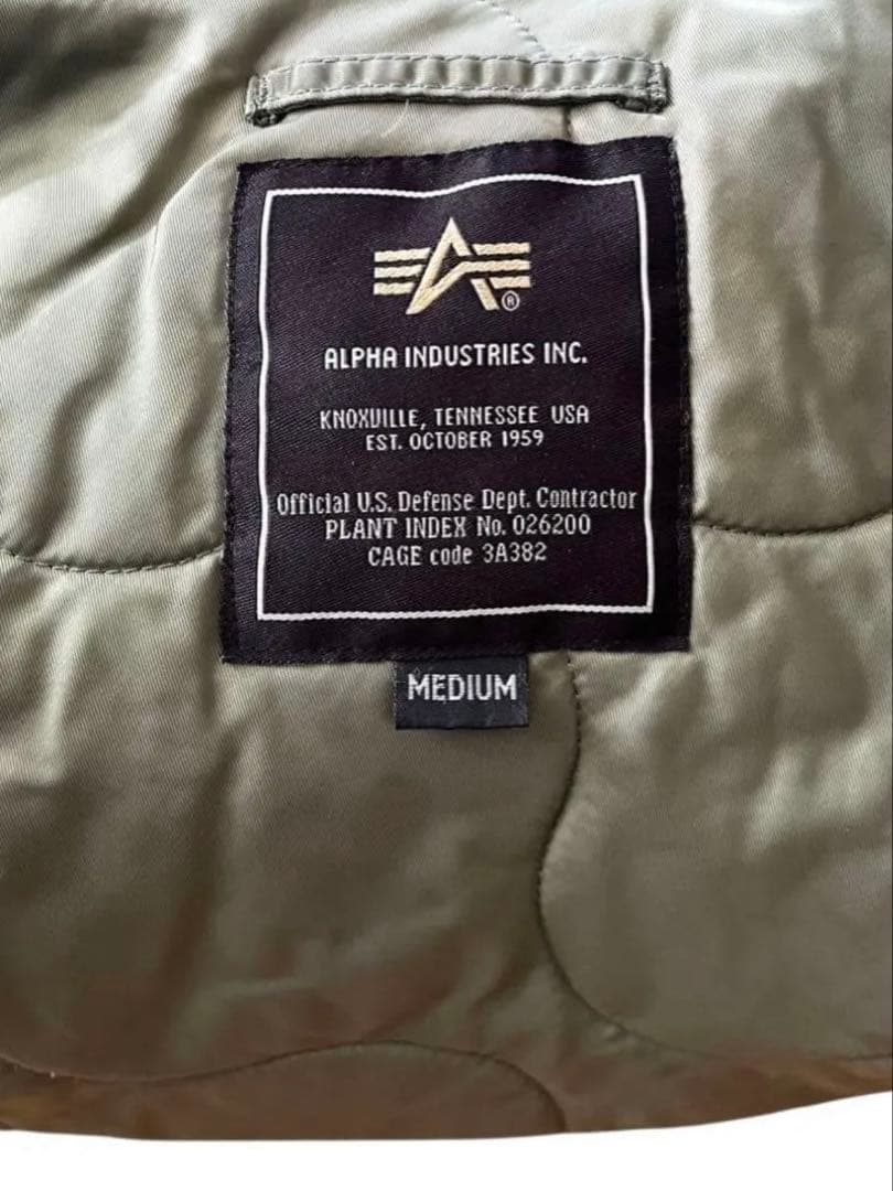 vintage ALPHA CWU45Pアルファ フライトジャケット Mオリーブ