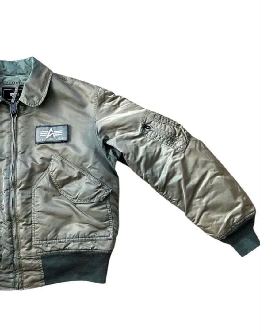vintage ALPHA CWU45Pアルファ フライトジャケット Mオリーブ