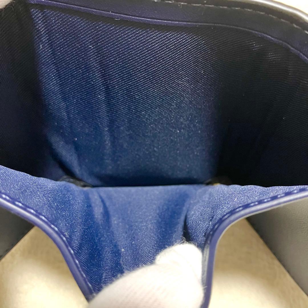 極美品✨ COACH コーチ ミニ トライフォールド ウォレット ネイビー