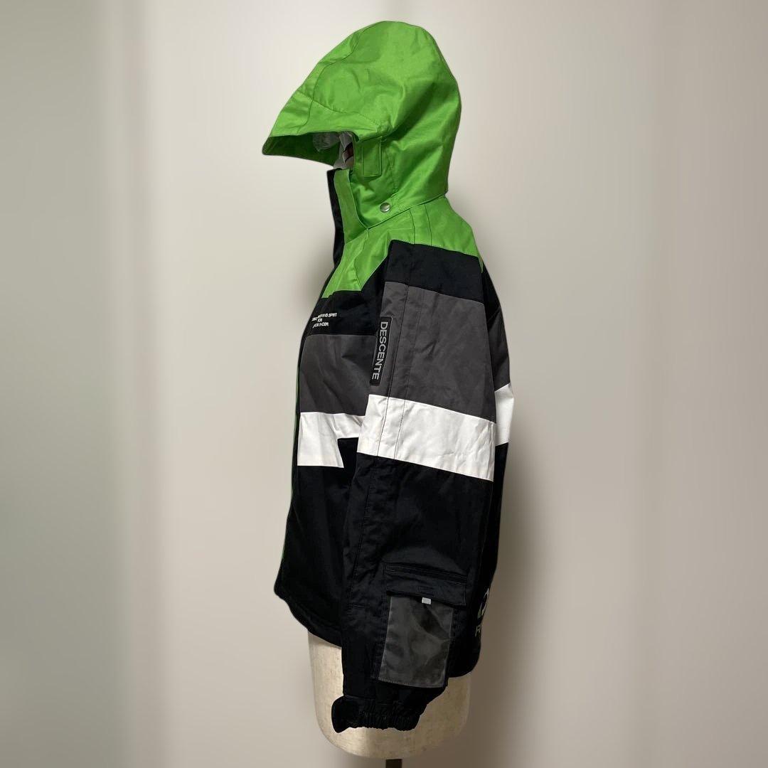DESCENTE 子供用スキーウェア　上下セット　ライムグリーン&ブラック