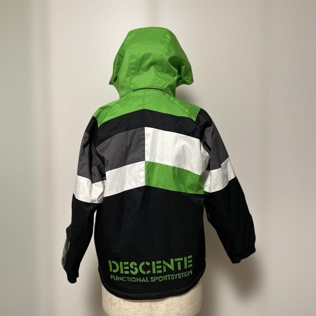 DESCENTE 子供用スキーウェア　上下セット　ライムグリーン&ブラック