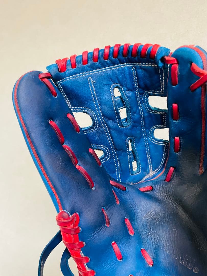 ✨美品✨ミズノ　MIZUNO 野球グローブ　青　ブルー　旧ミズノ　希少品❣️