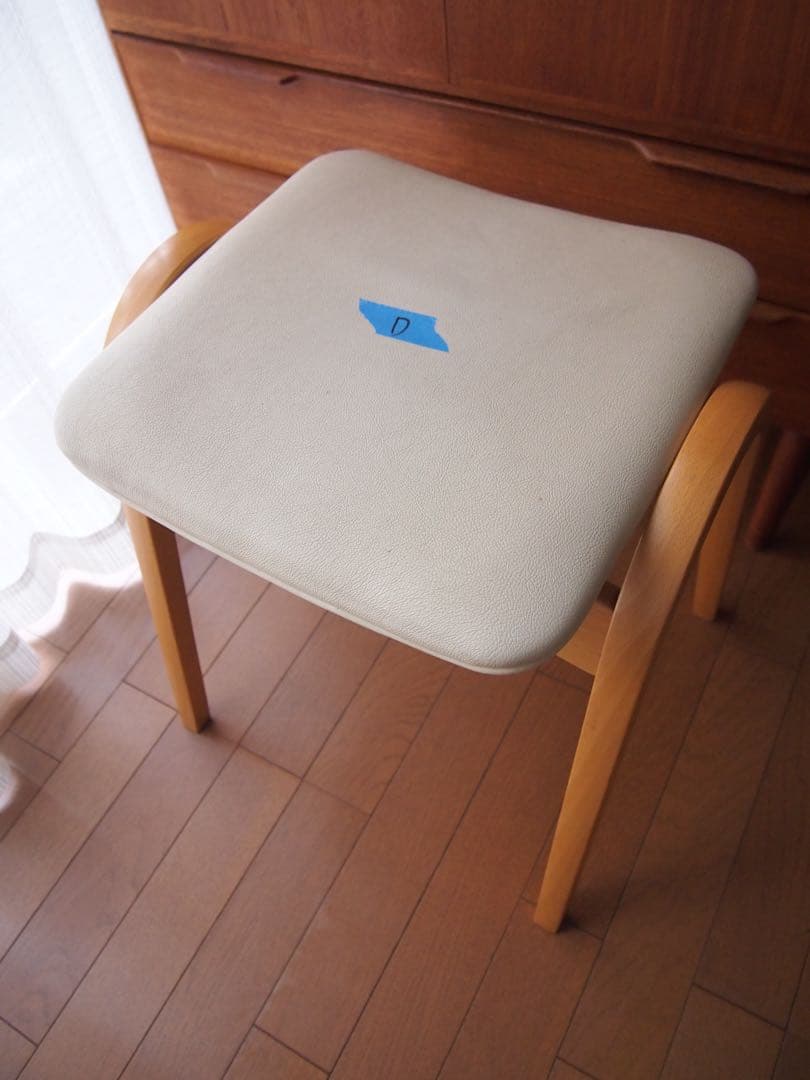 椿さん専用 ミナペルホネン 秋田木工 ハンドメイド 剣持スツールD タンバリン