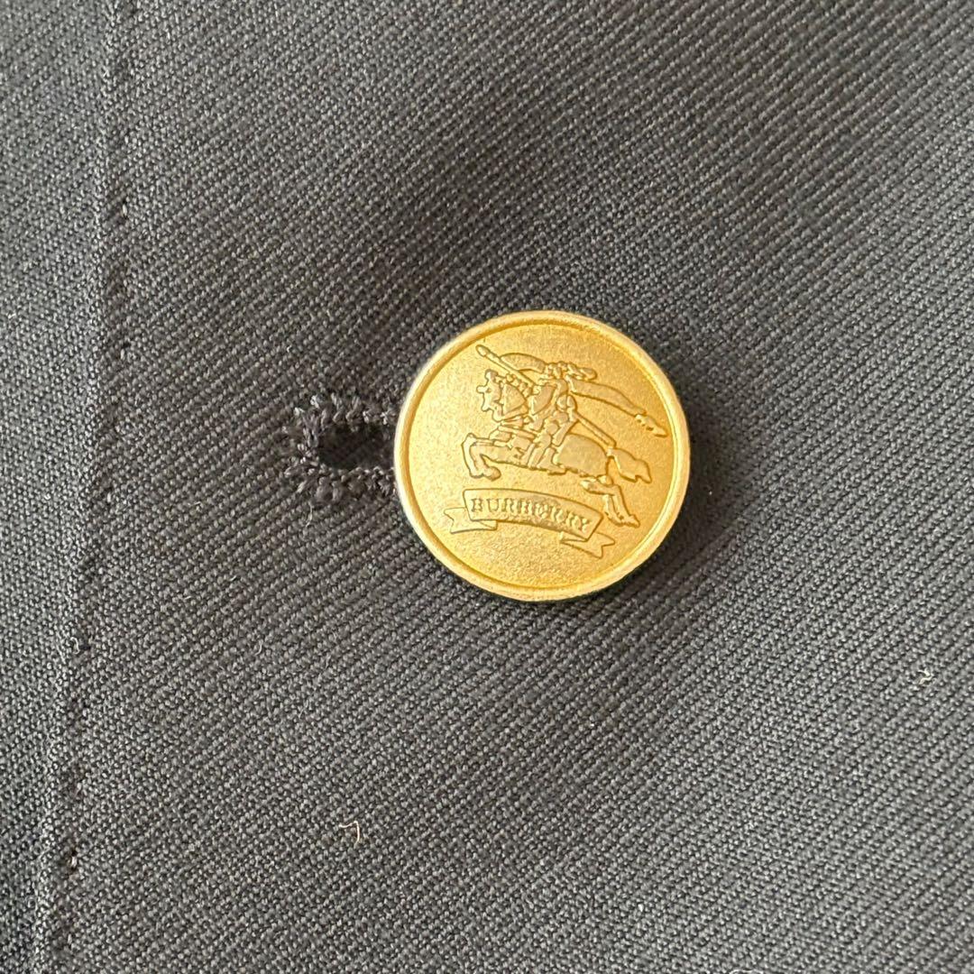 美品✨バーバリー 紺ブレ ホースロゴ テーラードジャケット 金ボタン ネイビー