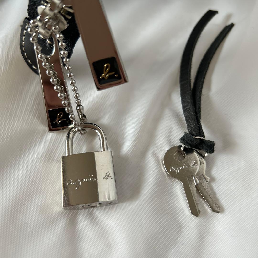 アニエスベー ボストンバッグ 旅行用 トートバッグ　鍵付き 黒　2way 美品