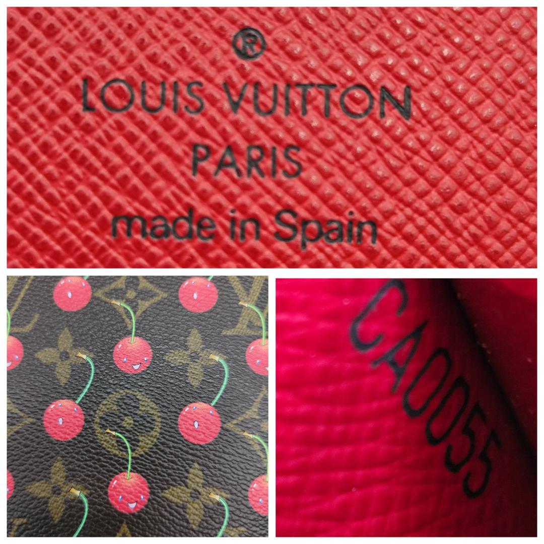 鑑定極美品 ルイヴィトン モノグラム チェリー アジェンダPM 手帳カバー村上隆