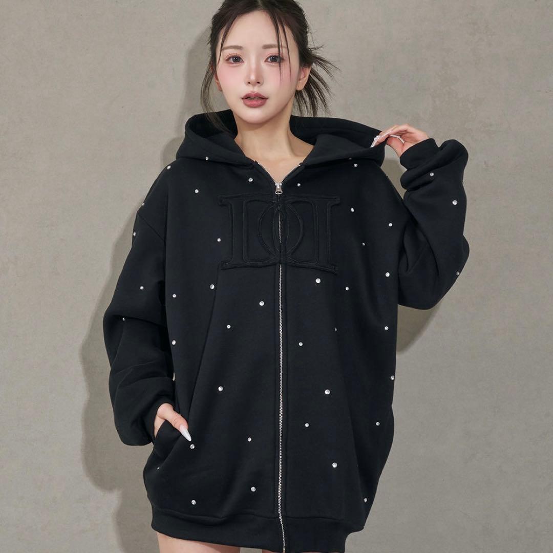 Darich DDロゴビジュージップパーカー BLK