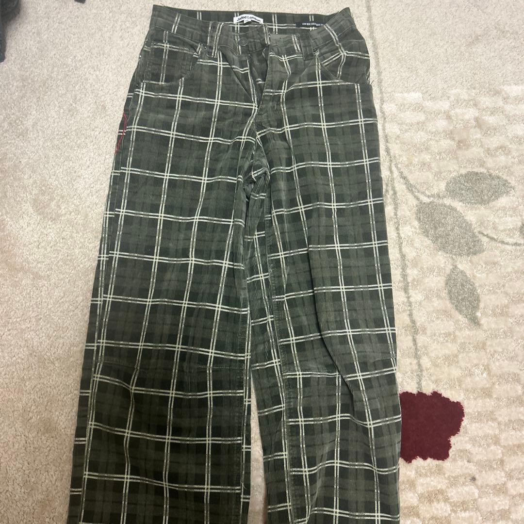 JADED LONDON Brooklyn Cord チェックワイドパンツ