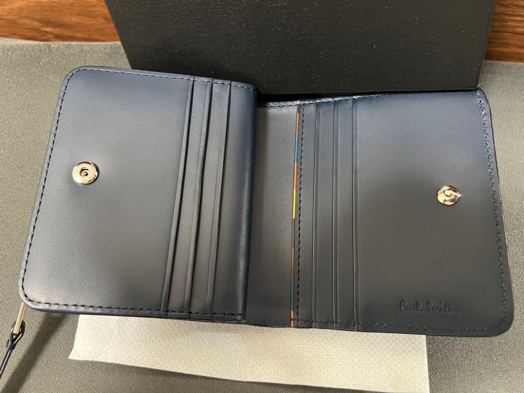 Paul Smith ブライトストライププラー2つ折り財布