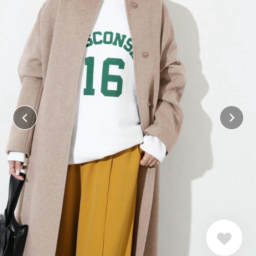 ジャーナルスタンダード　スーパー140ビーバーノーカラーコート