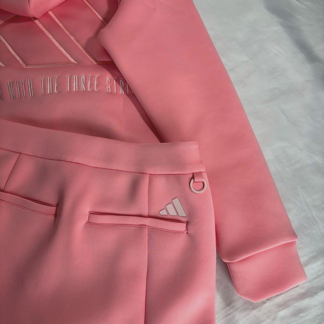 未使用アディダス ゴルフ　ダンボールニットセットアップ　フーディー　スカート