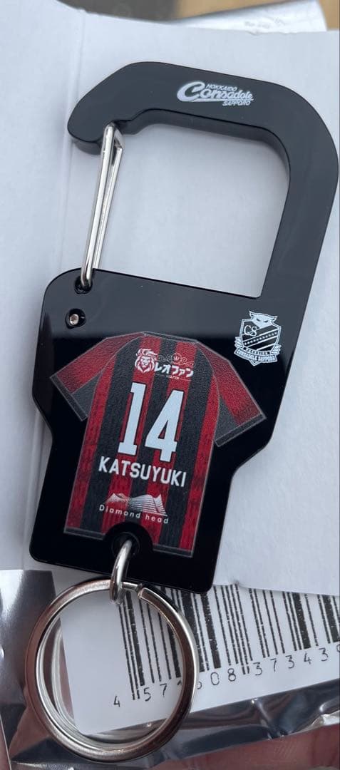 【新品未使用】北海道コンサドーレ札幌ユニフォーム型アクリルカラビナ