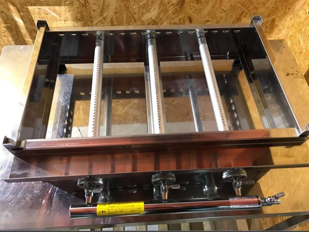 新品　鉄板焼器　TS-60　鉄板焼き　厚み6mm　プロパンガス　トユ付　LP ⑶