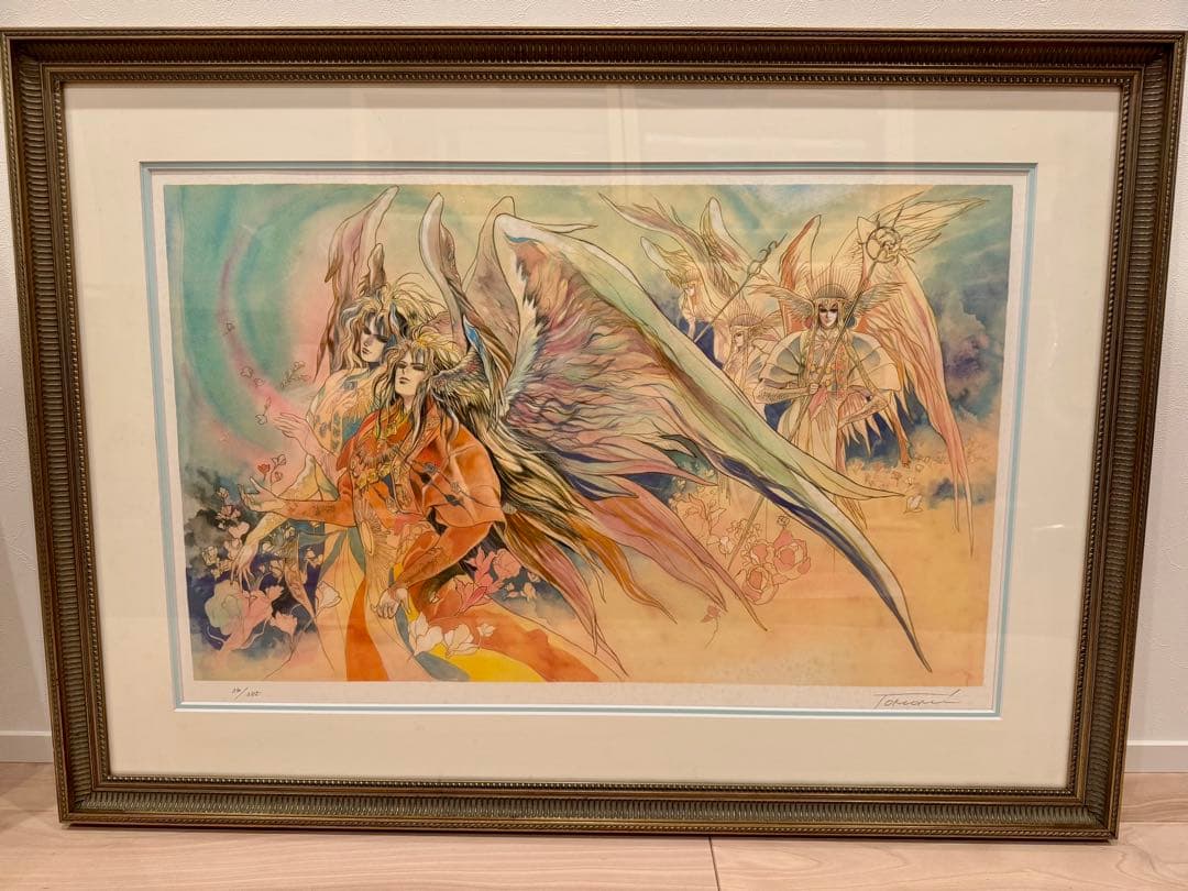 真作　希少　小林智美　花の歌をききながら　ミクスドメディア　保証書