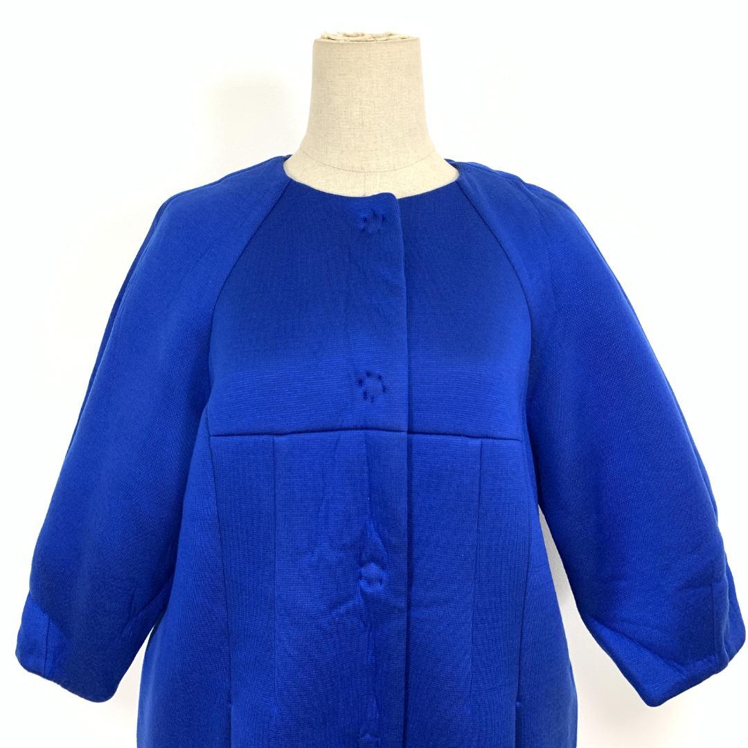 LA7702 ENFÖLD エンフォルド コットン デザインコート ブルー 38