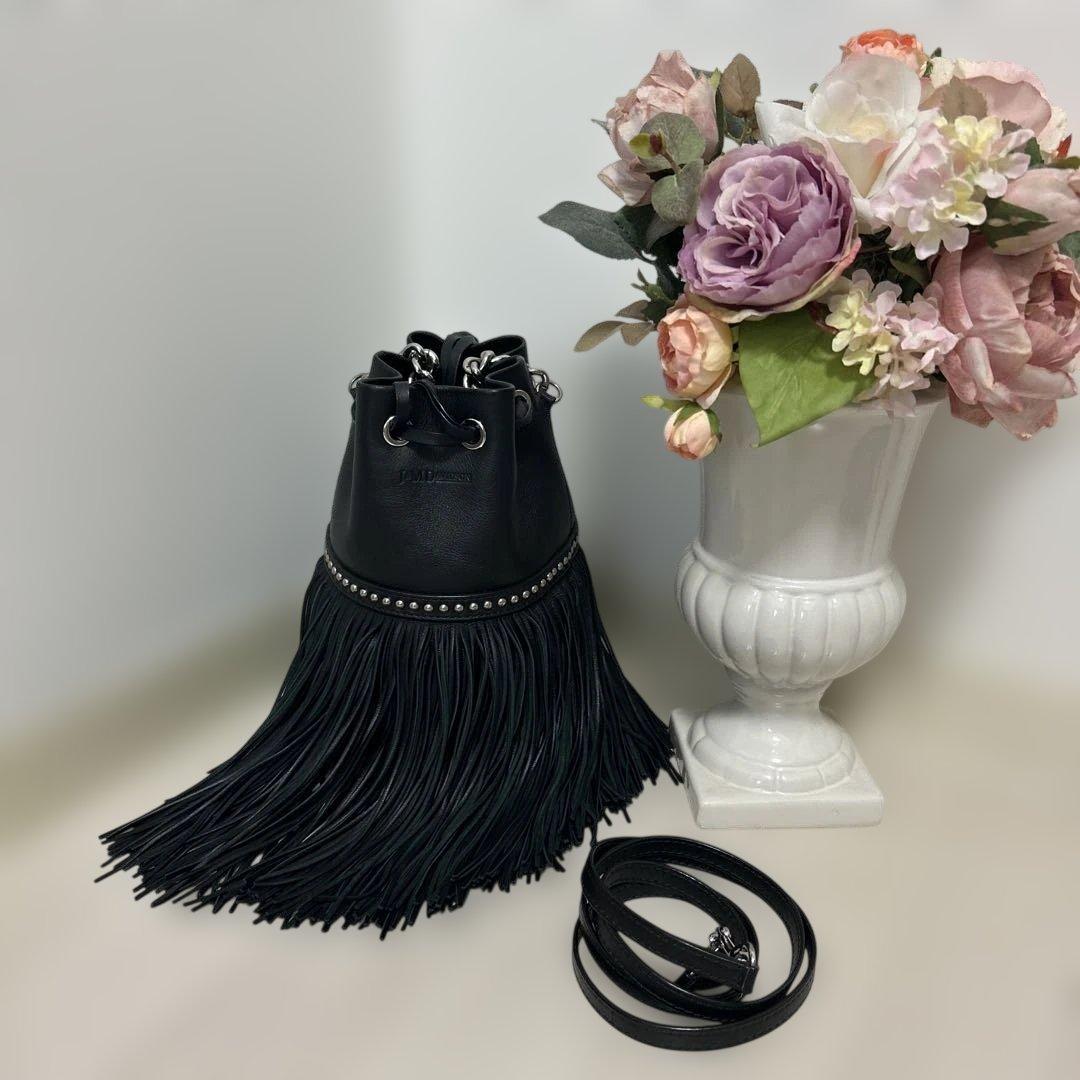 J&M Davidson フリンジカーニバルミニ ブラック 美品 2wayバッグ