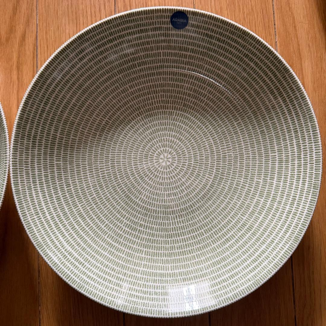 24h アベック プレート ２枚　（アラビア／ARABIA） 24cm グリーン