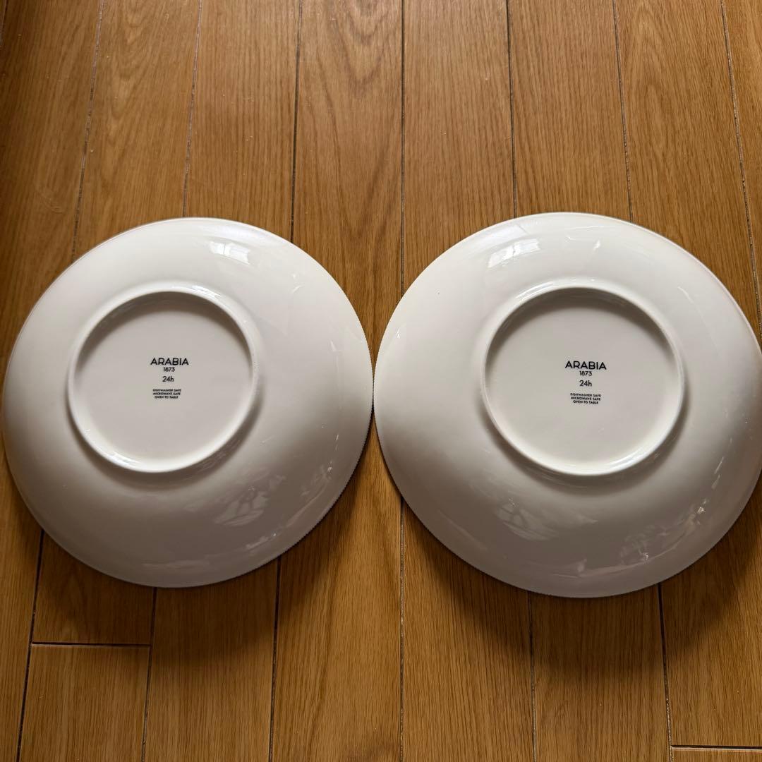 24h アベック プレート ２枚　（アラビア／ARABIA） 24cm グリーン