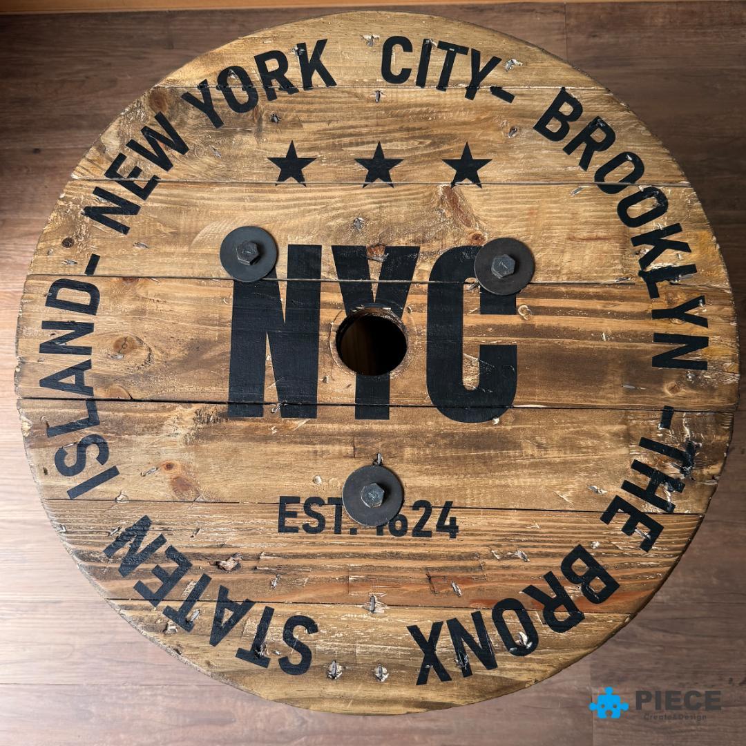 ケーブルドラム 電線ドラム テーブル アメリカン インテリア ガレージ NYC②