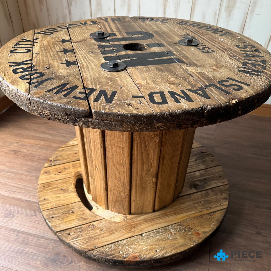 ケーブルドラム 電線ドラム テーブル アメリカン インテリア ガレージ NYC②