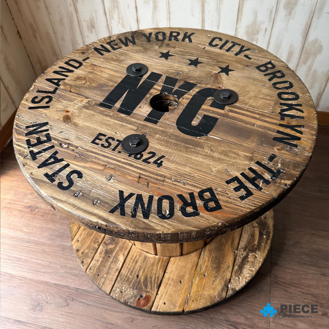 ケーブルドラム 電線ドラム テーブル アメリカン インテリア ガレージ NYC②