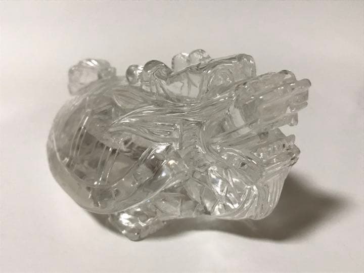 龍亀（ロングイ）水晶 置物 クリアクォーツ パワーストーン 天然石 財運アップ