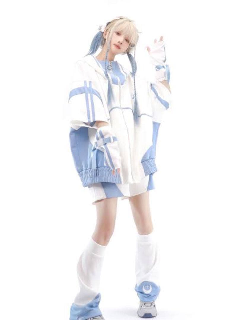 Belchic サブカルサイバージャージセットアップ 半袖 水 色 Mサイズ