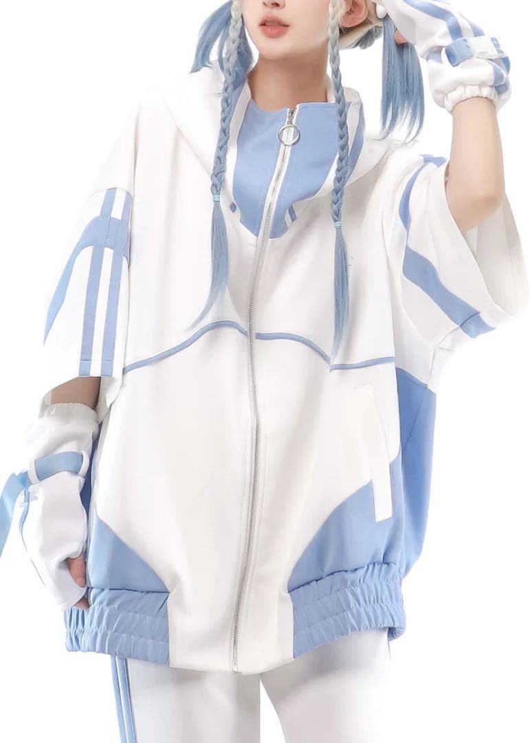 Belchic サブカルサイバージャージセットアップ 半袖 水 色 Mサイズ