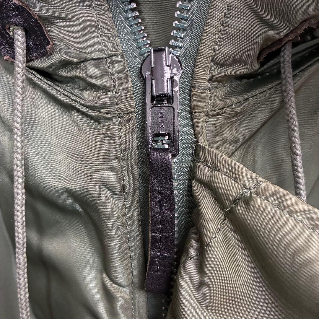 ★アルファ★N3B★80s★旧タグ★IDEAL★XL相当★オリーブ★