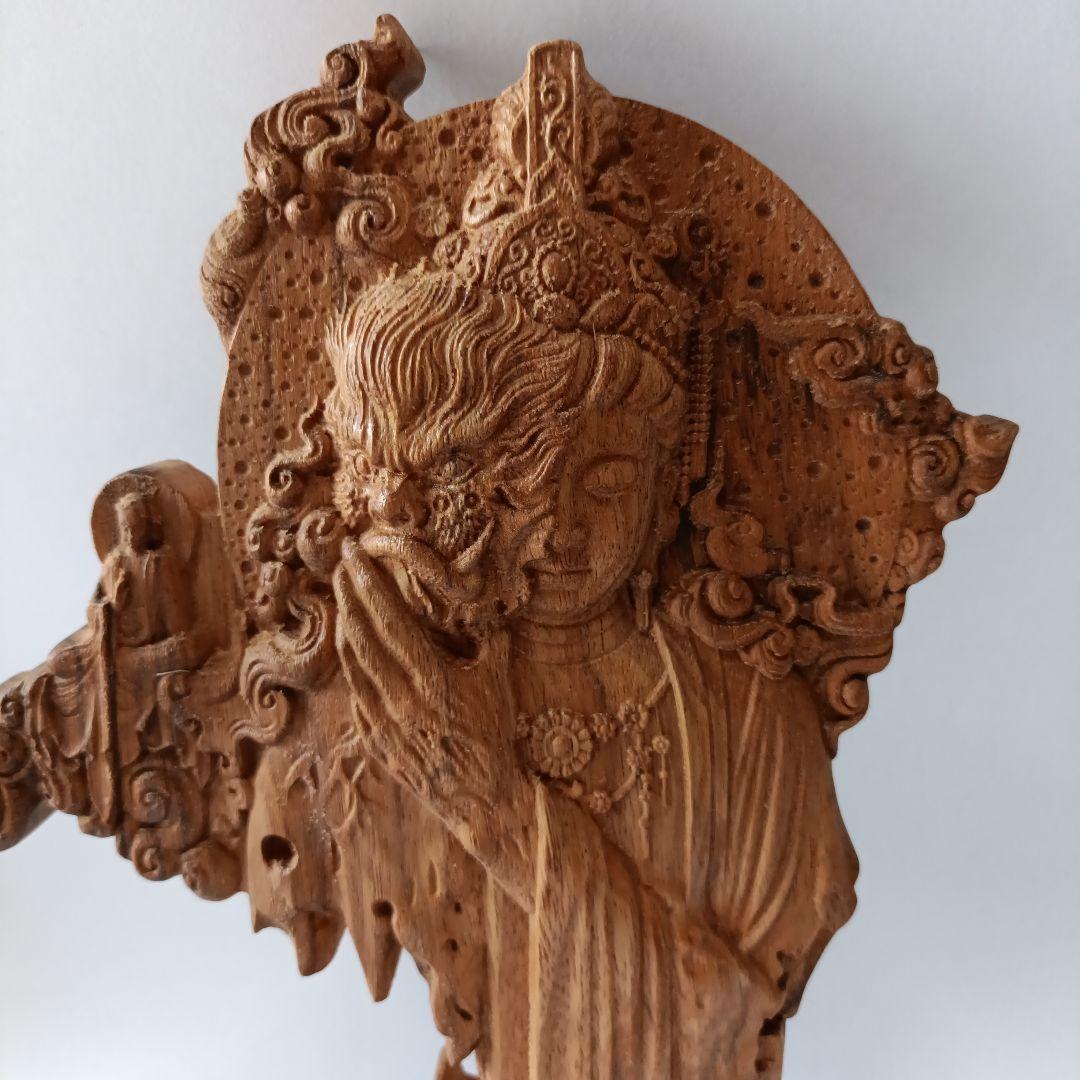 観音菩薩　木彫り　釈迦如来　仏像　置物