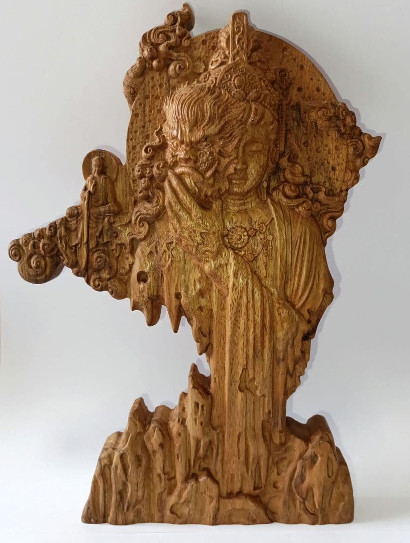 観音菩薩　木彫り　釈迦如来　仏像　置物