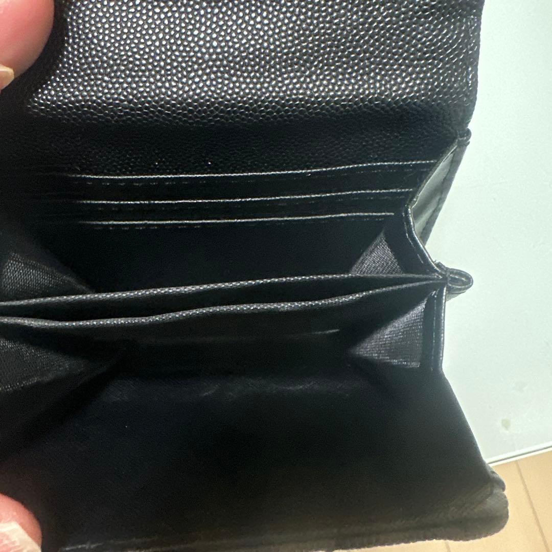 YSL 二つ折り財布 黒