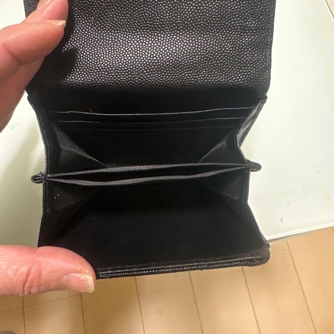 YSL 二つ折り財布 黒