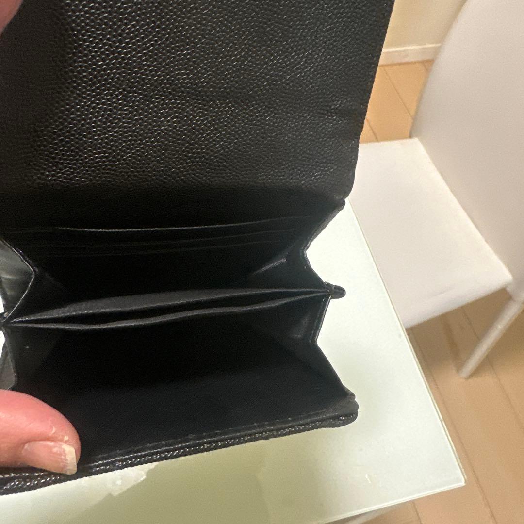 YSL 二つ折り財布 黒