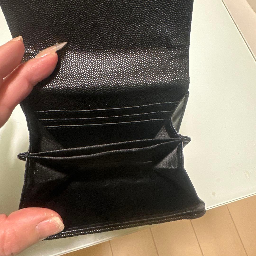 YSL 二つ折り財布 黒