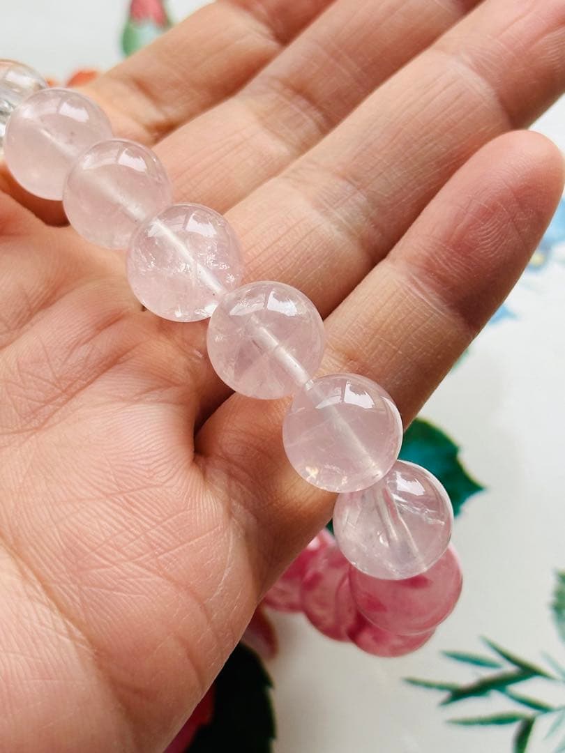 ユニドロブレスレット　ピンク系　17センチ