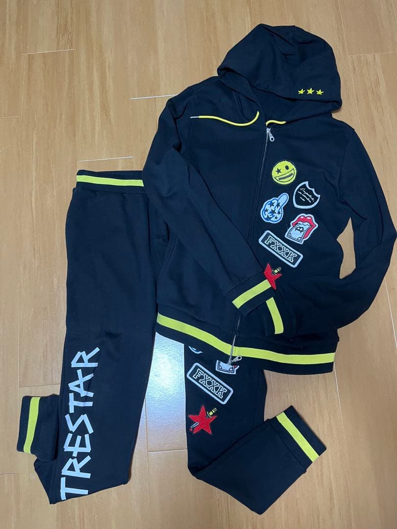 TRESTAR パッチ付きフードジャージ　セットアップ　ジャージ　スウェット