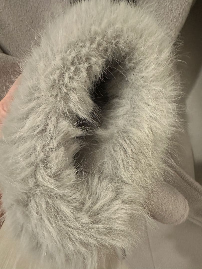 Darich グレー ファー付きコート