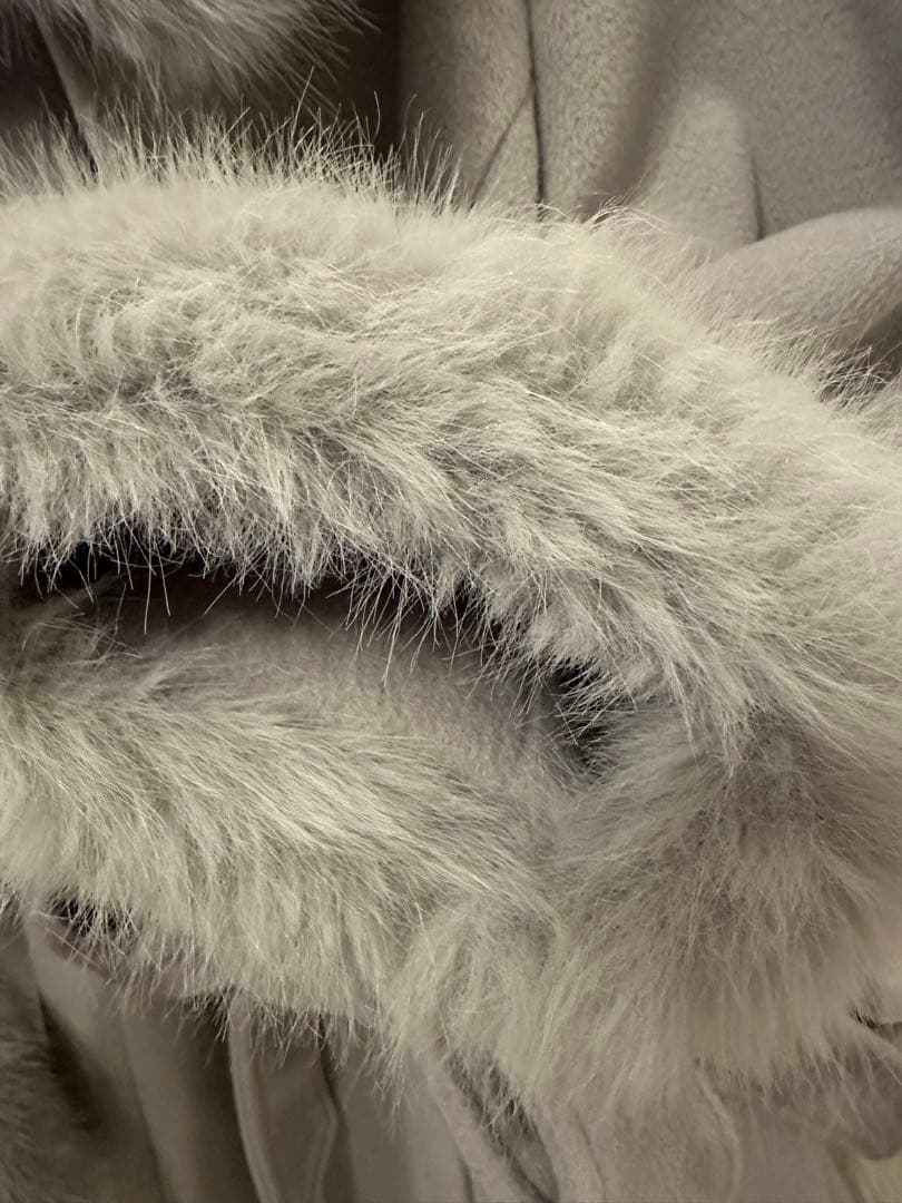 Darich グレー ファー付きコート