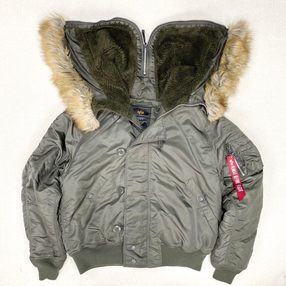 美品✨ALPHA INDUSTRIES N-2B フライトジャケット カーキ L